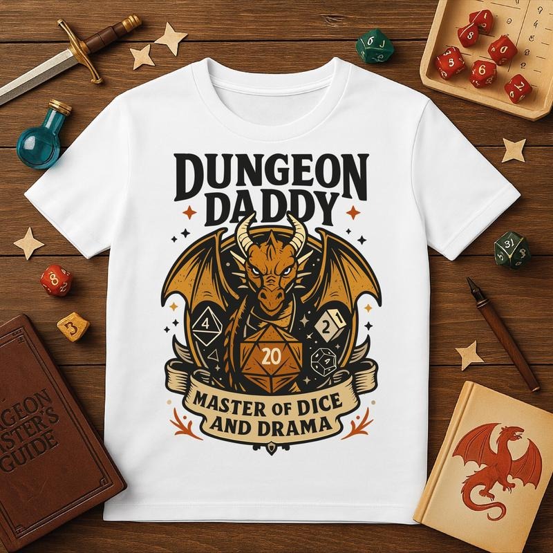 Dungeon Daddy Present Boyfriend Husband Premium Crewneck TShirt , Bella + Canvas 3001 Hoodie, Sweatshirt | HypeDripTees.com