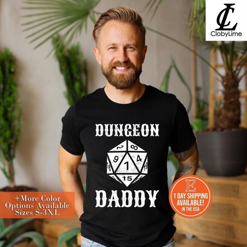 Dungeon Daddy Shirt Dnd Shirt Dungeons And Dragons Shirt Funny Dnd Shirt Dice Shirt Dungeon Master Shirt Dnd Apparel...