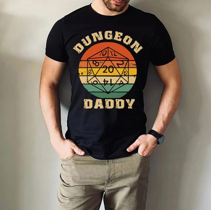 Dungeon Daddy T-shirt , DnD Dungeon Dad Shirt , Fathers Day Gift T-shirt Hoodie, Sweatshirt | HypeDripTees.com