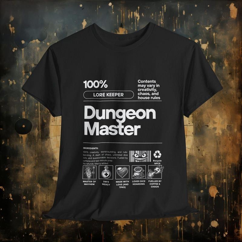 Dungeon Master Ingredients Shirt Funny Dnd Shirt, Dungeon Master Gifts, Dungeons And Dragons Tee, Rpg Gamer Apparel...