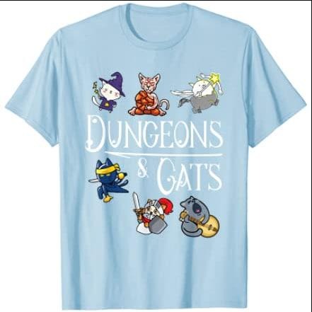Dungeons and Cats Funny Dragon Cat Kitten Lover Kitty Gift T-Shirt Menswear Top Hoodie, Sweatshirt | HypeDripTees.com