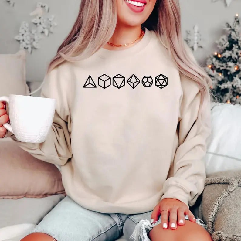 Dungeons and Dragons Lovers Sweatshirt, Action DnD Crewneck, Tabletop RPG Hoodie, Dragons Gamer Shirt, Funny Dungeons...