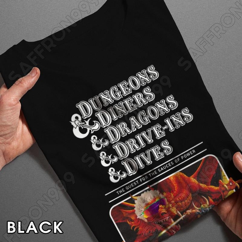 Dungeons, Diners, Dragons, DriveIns, Dives Unisex TShirt , Sweatshirt , Hoodie | HypeDripTees.com