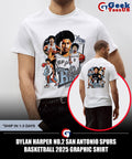 Dylan Harper No.2 San Antonio Spurs basketball 2025 graphic T-shirt
