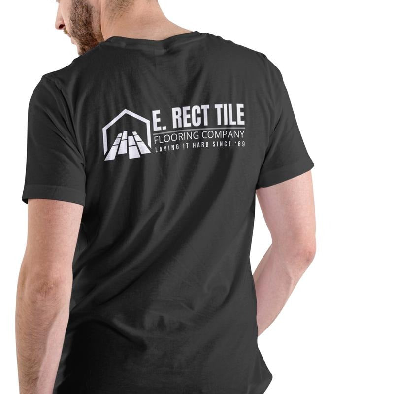 E. RECT TILE Flooring Company Unisex Cotton T-Shirt - Funny Design for Men & Women Hoodie, Sweatshirt | HypeDripTees.com