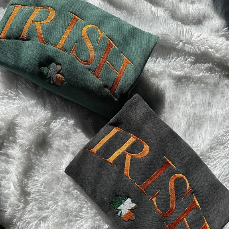 EMBROIDERED IRISH Embroidered St Patrick Lucky Her Cozy 2024 T-Shirts, Hoodie, Sweatshirt