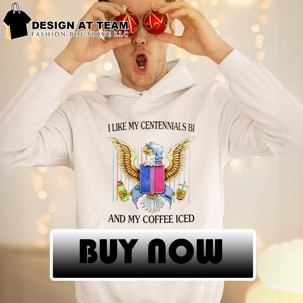 Eagle Generation Z Bird I like my centennials bi and my coffee iced shirt
