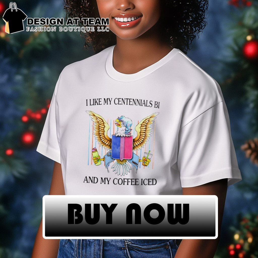 Eagle Generation Z Bird I like my centennials bi and my coffee iced shirt