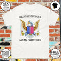 Eagle Generation Z Bird I like my centennials bi and my coffee iced shirt