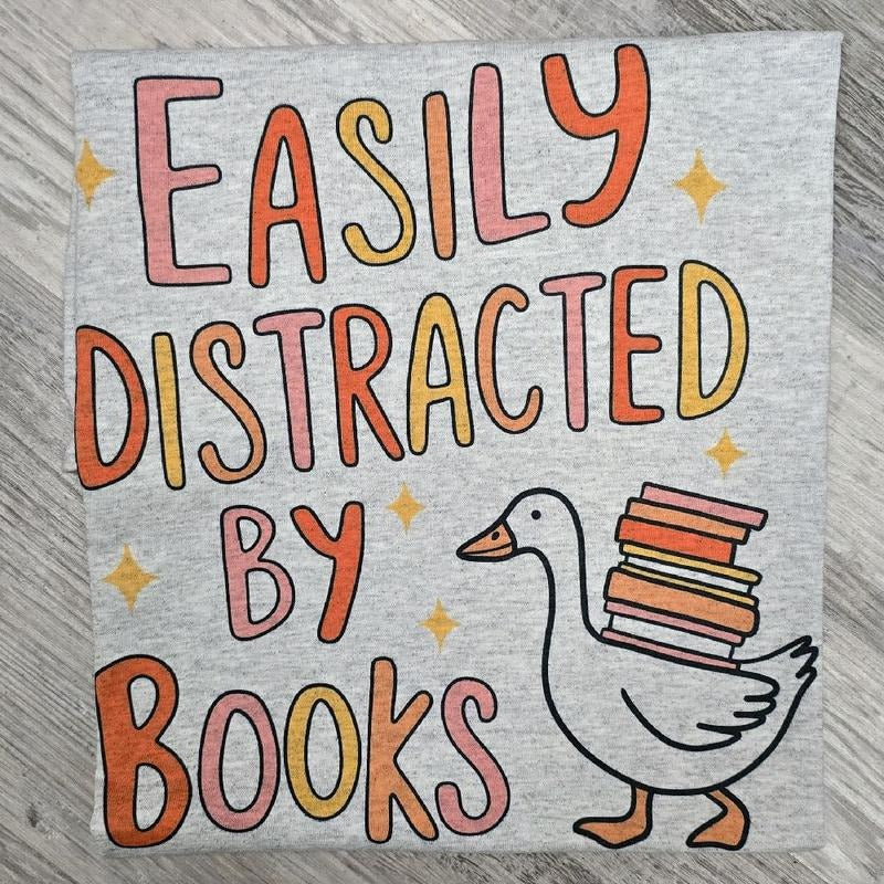 Easily distracted by books Graphic Tee or Sweatshirt funny Hoodie | HypeDripTees.com