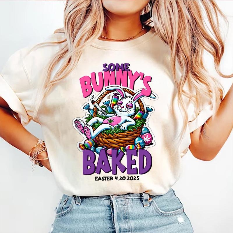 Easter Bunny Weed Smoking Rabbit Cannabis 420 Day Shirt, Some Bunny's Baked Easter Hoodie, Sweatshirt | HypeDripTees.com