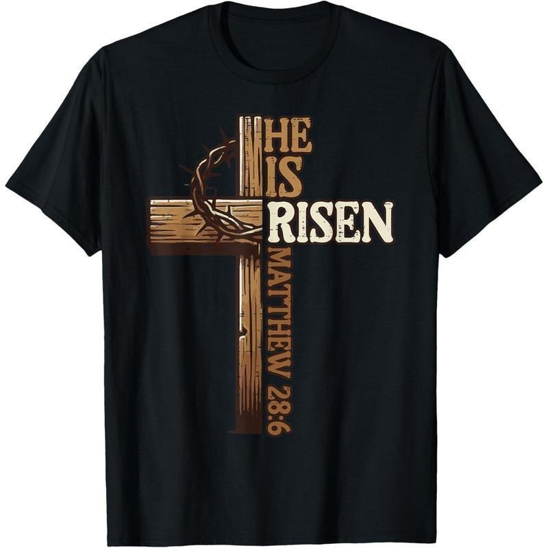 Easter Cross He Is Risen Jesus Christian Men Women Youth T-Shirt Hoodie, Sweatshirt | HypeDripTees.com
