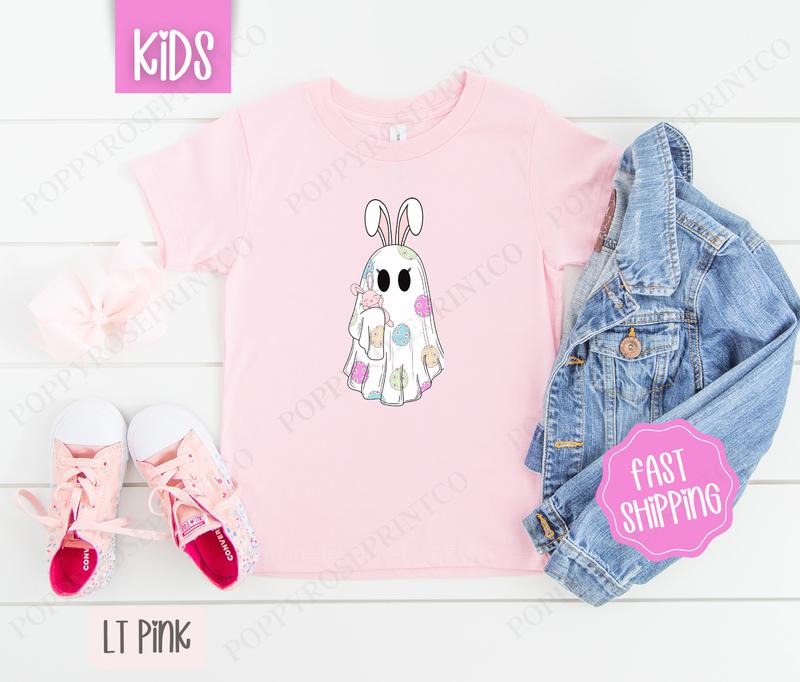 Easter Ghost Kids Shirt - Easter Children's Tshirt - Cute Youth Tee Gildan Hoodie, Sweatshirt | HypeDripTees.com