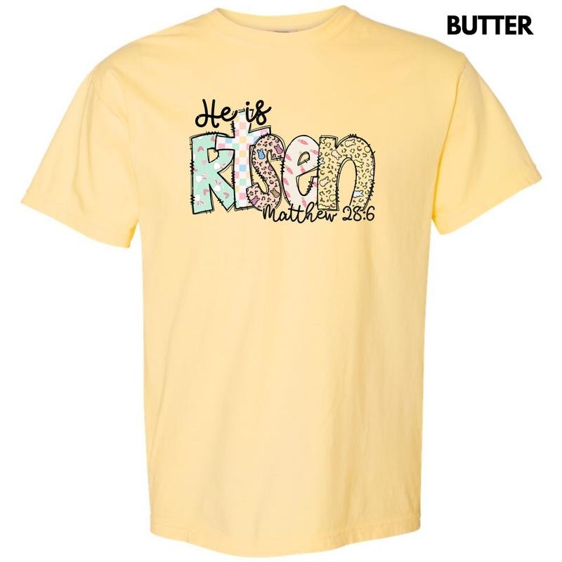 Easter He Is Risen Comfort Colors T-Shirt 'NLB' Hoodie, Sweatshirt | HypeDripTees.com