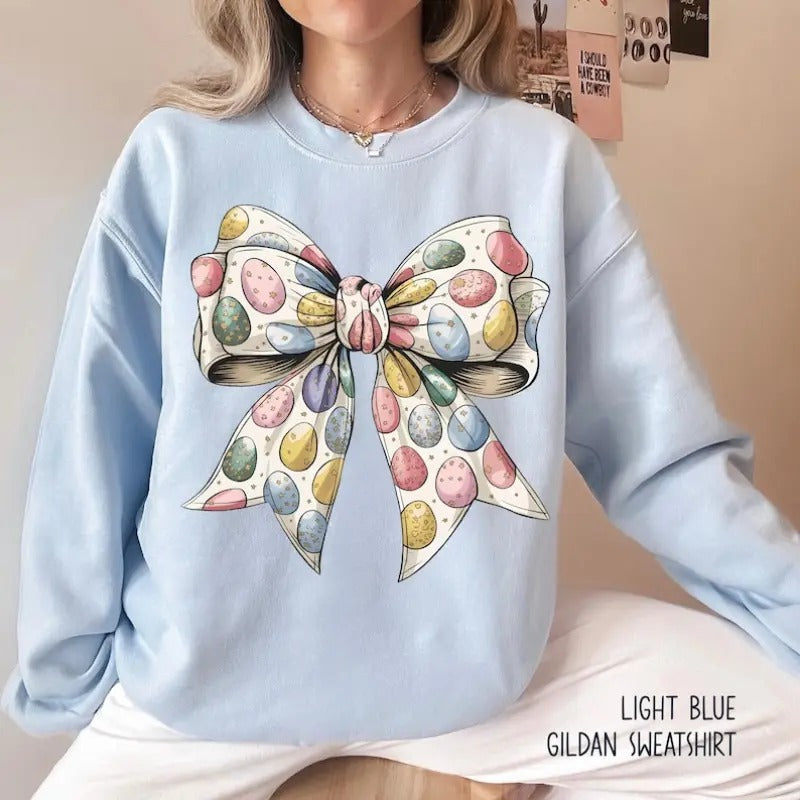 Easter Shirt, Happy Easter Sweatshirt, Coquette Easter Shirts, Easter Shirt for Kids, Easter T Shirt for Women Hoodie