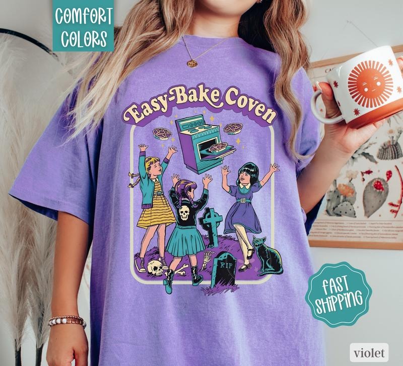 Easy Bake Coven Shirt Comfort Colors, 90s Horror Fan Shirt, Oversized Graphic Tshirt, Vintage Tshirts, Halloween Tshirt...