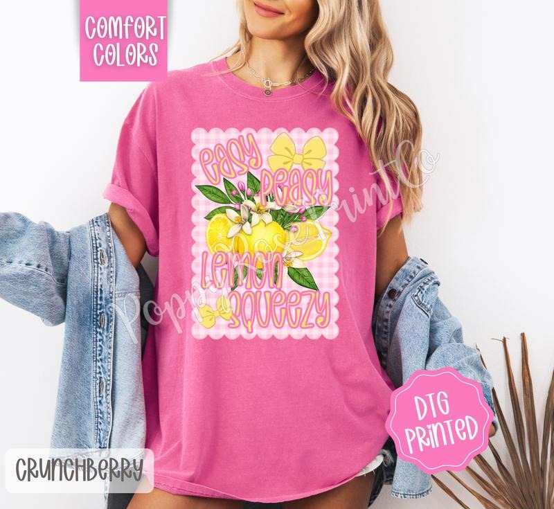 Easy Peasy Lemon Squeezy Comfort Colors Shirt, Cute Fruit Tshirt, Trendy Summer Tee, Gift for Her Hoodie, Sweatshirt