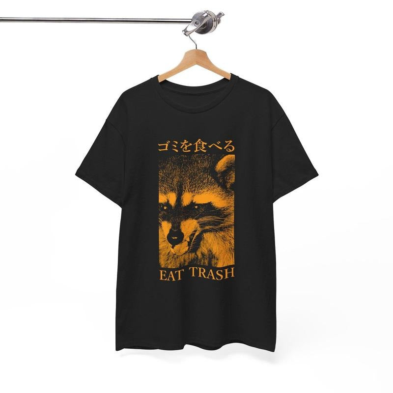 Eat Trash Japanese Vintage Raccoon T-Shirt Hoodie, Sweatshirt | HypeDripTees.com