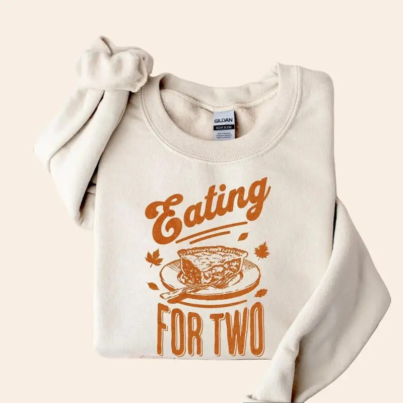 Eating for Two Pregnancy Announcement Shirt, Pregnancy Reveal, New Dad Gift, Matching Sweatshirts, Congratulations...