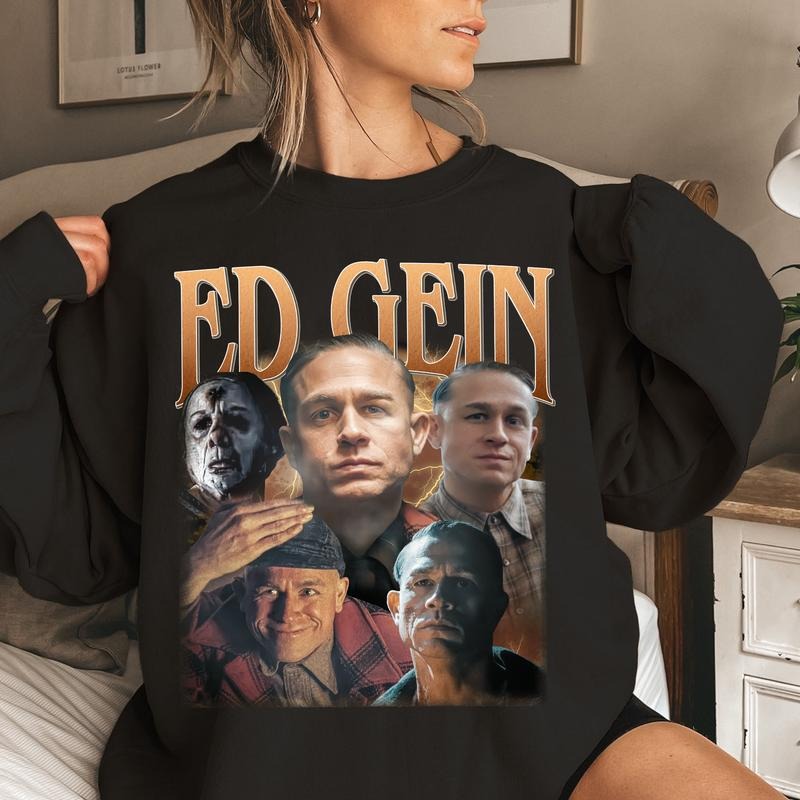 Ed Gein Vintage Sweatshirt Charlie Hunnam Graphic Tee Unisex Hoodie Movie Fan Gift | HypeDripTees.com