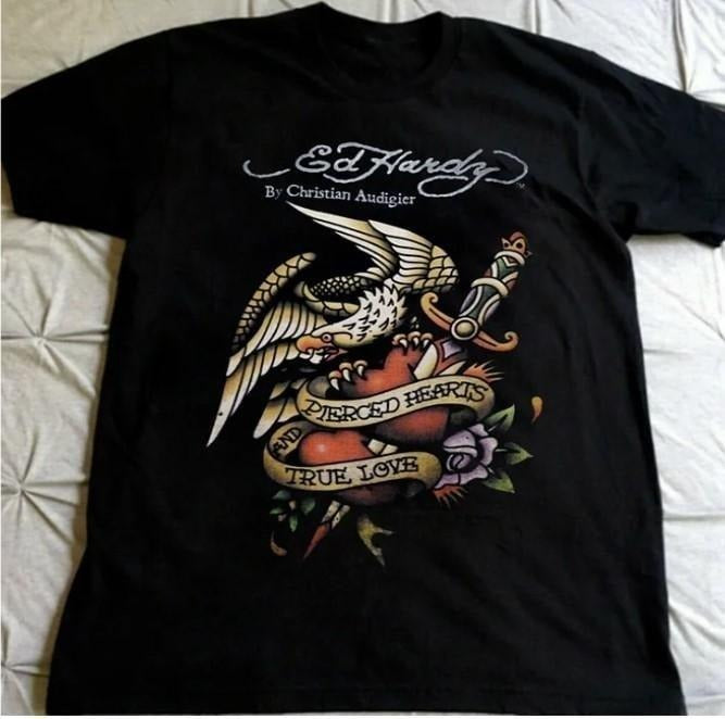 Ed Hardy Hearts Usa T Shirt Cotton Men Hoodie, Sweatshirt | HypeDripTees.com