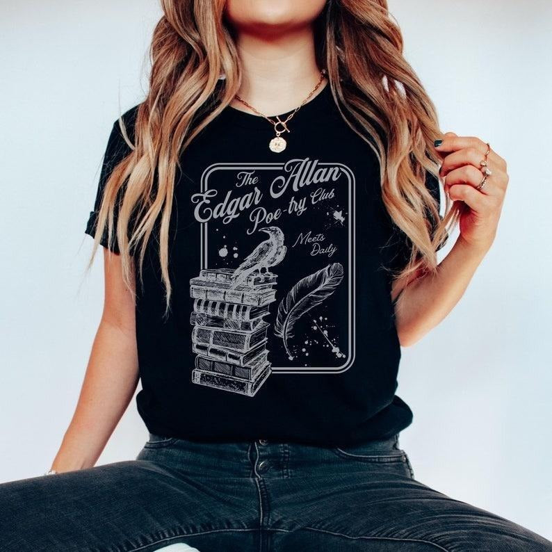 Edgar Allan Poe Poetry Club Shirt Vintage Shirt Hoodie, Sweatshirt | HypeDripTees.com