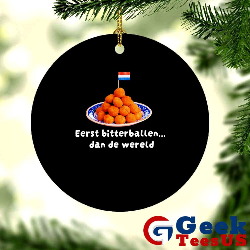 Eerst Bitterballen dan de wereld shirt