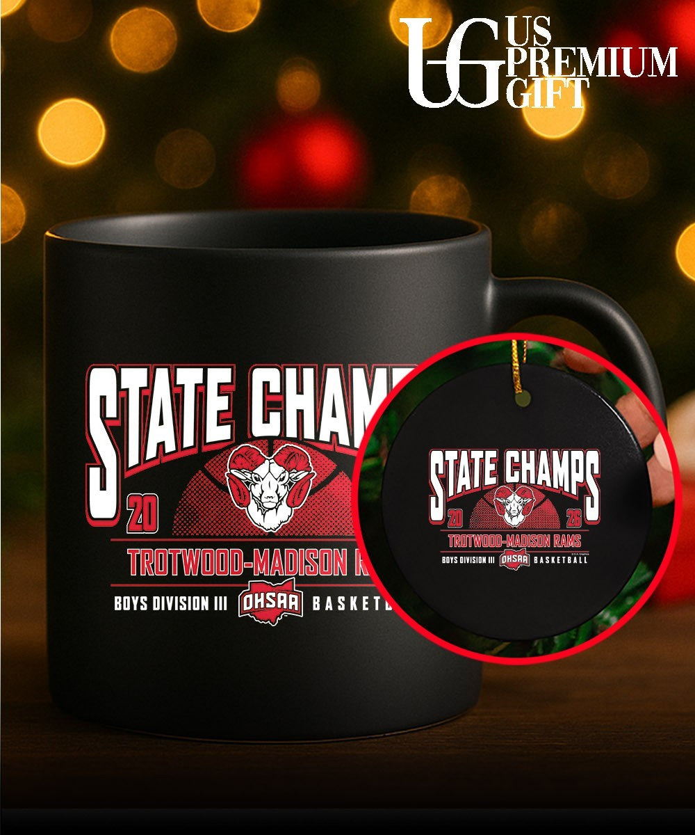 Trotwood-Madison Rams 2026 OHSAA Boys Basketball D3 State Champions shirt