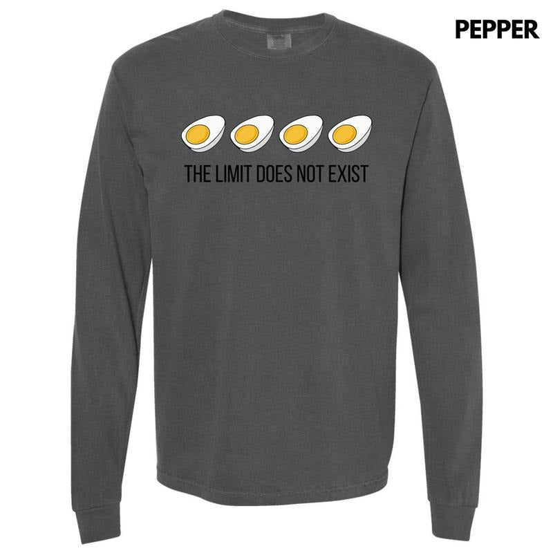 Eggs Limit Does Not Exist Long Sleeve Comfort Colors T-Shirt 'NLB' Hoodie, Sweatshirt | HypeDripTees.com