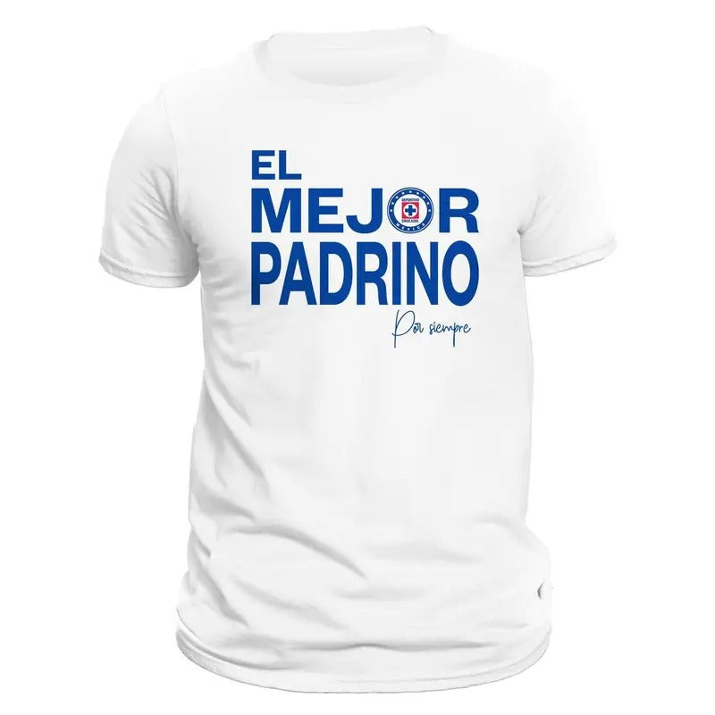 El Mejor Padrino Por Siempre Cruz Azul Men's T-Shirt Casual Classic Cotton Crewneck Menswear Soft Top Jacket Hoodie,...