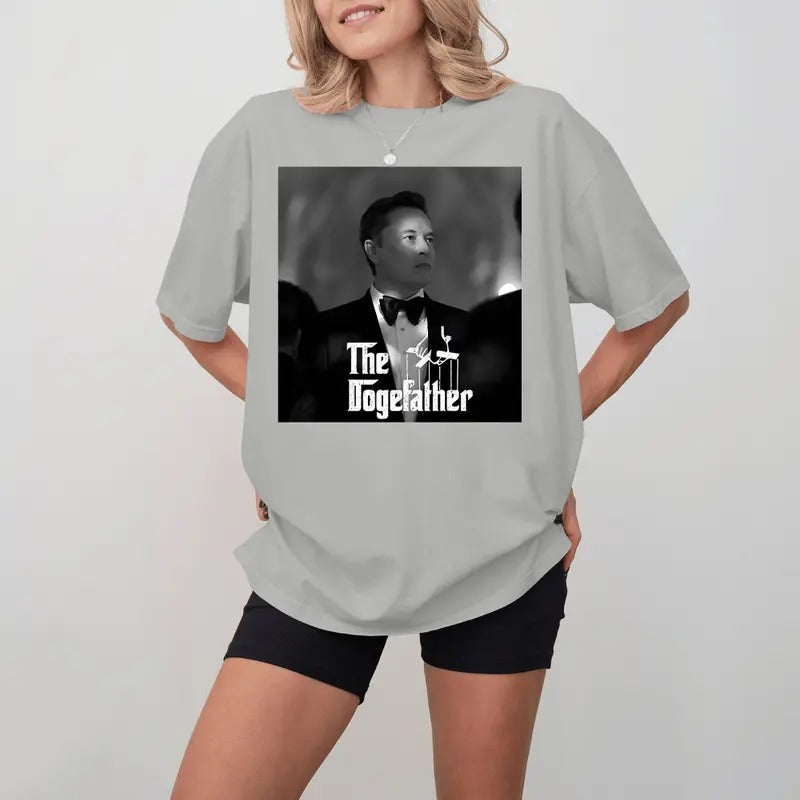 El0n M.u.s.k The Dogefather Shirt  - Unisex Heavy Cotton Tee Hoodie, Sweatshirt | HypeDripTees.com