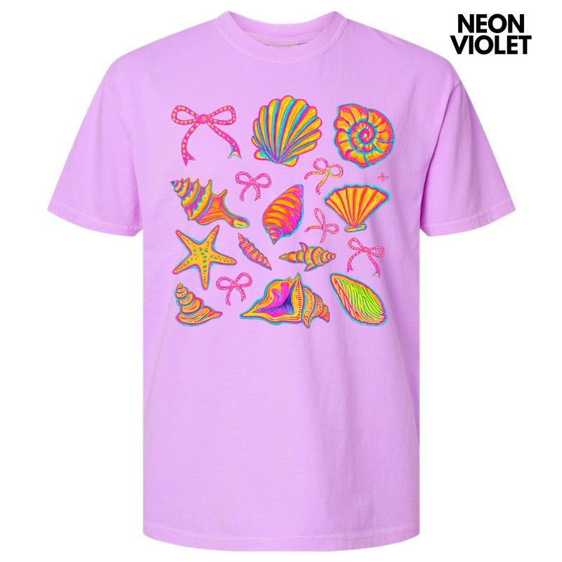 Electric Seashell Collage Comfort Colors T-Shirt 'NLB' Hoodie, Sweatshirt | HypeDripTees.com