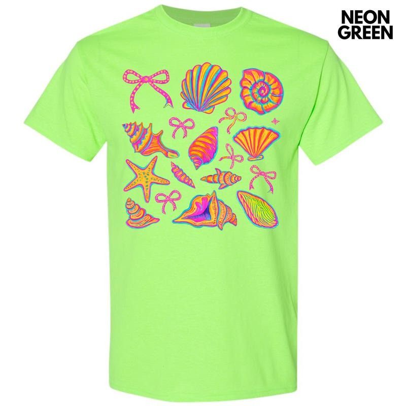 Electric Seashell Collage Gildan Short Sleeve T-Shirt 'NLB' Hoodie, Sweatshirt | HypeDripTees.com