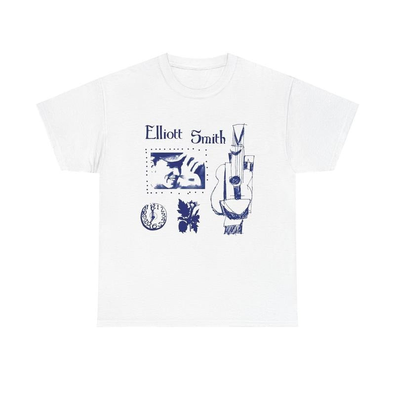 Elliott Smith T-shirt, Retro Music Graphic Tee, Unisex Short Sleeve Shirt, Gift for Fans Hoodie, Sweatshirt