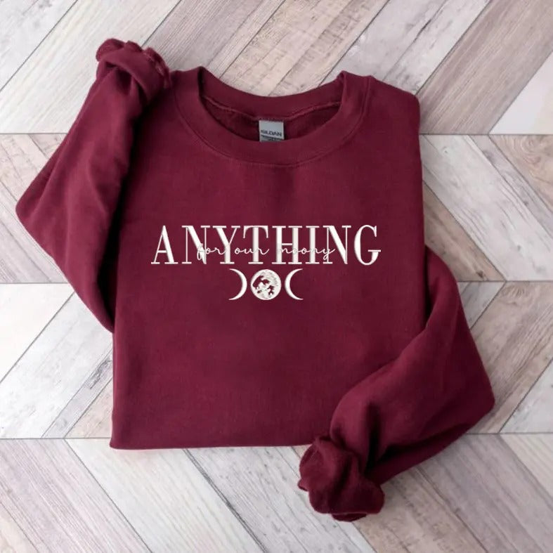 Embroidered Anything For Our Moony Sweatshirt, Harry Fandom Unisex Sweatshirt, Marauders Embroidered Sweatshirt, Wizard...
