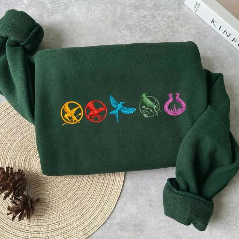 Embroidered Hunger Games Sweatshirt, Bookish Hoodie, Reading Book Sweatshirt, Bookworm Shirt | HypeDripTees.com
