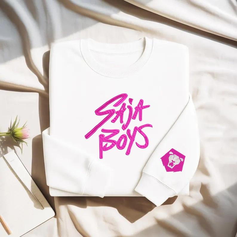 Embroidered Kpop Saja Boys Shirt, Saja Boys Fan Gifts, Kpop Demon Hunters T-shirt, Demon Hunters Merch, Movie Fan Shirt...