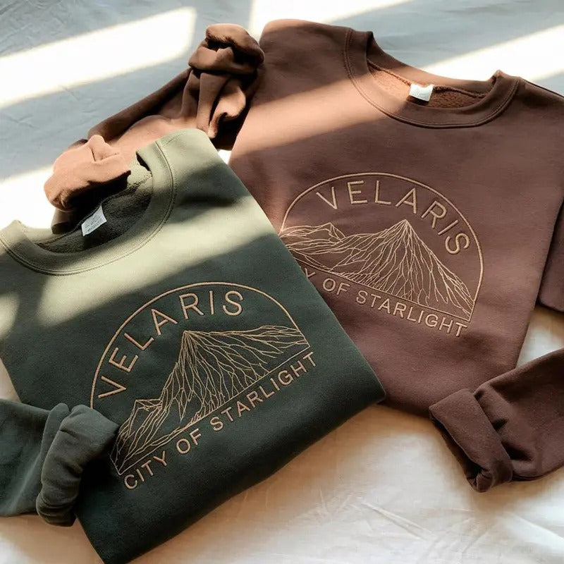 Embroidered Velaris Sweatshirt, ACOTAR shirt, ACOTAR merch, ACOMAF shirt, bookish merch, Night Court Shirt, Bookish...