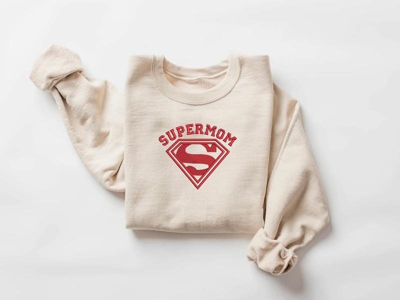 Embroidery Halloween Mom Sweatshirt, Spooky Mama Embroidery Sweatshirt, Halloween Embroidery Shirt, Embroidery Mama...