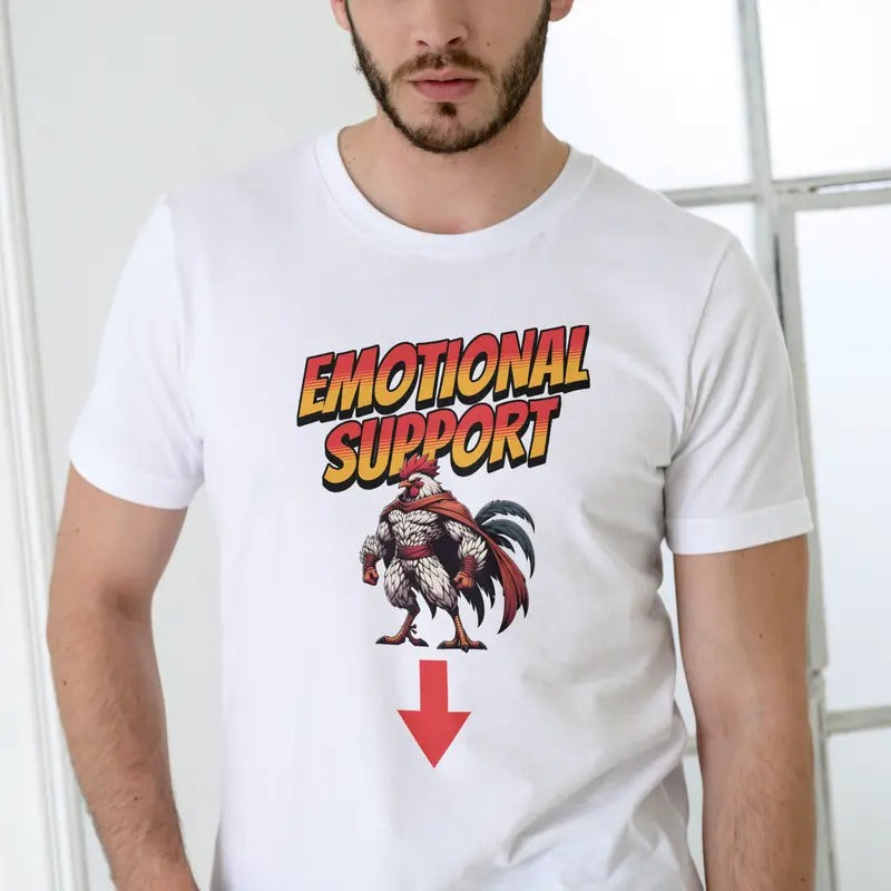 Emotional Support Animal Rooster T Shirt Hoodie, Sweatshirt | HypeDripTees.com