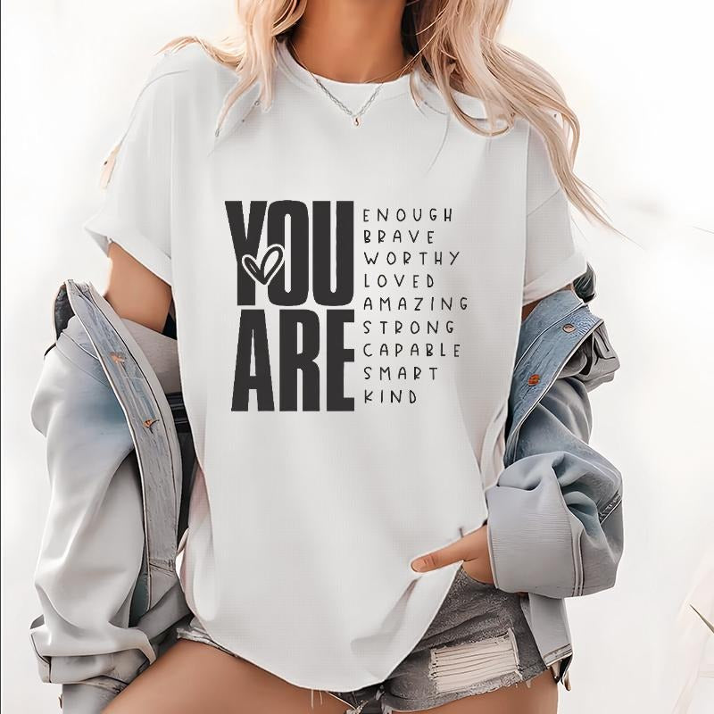 Empowering and Affirmative T - Shirt: Flaunt a "YOU ARE" Positive Message Hoodie, Sweatshirt | HypeDripTees.com