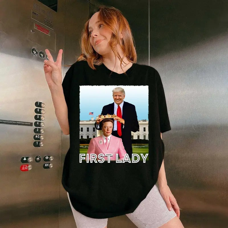 EnMusk First Lady 2024 shirt - Unisex Heavy Cotton Tee Basic Hoodie, Sweatshirt | HypeDripTees.com