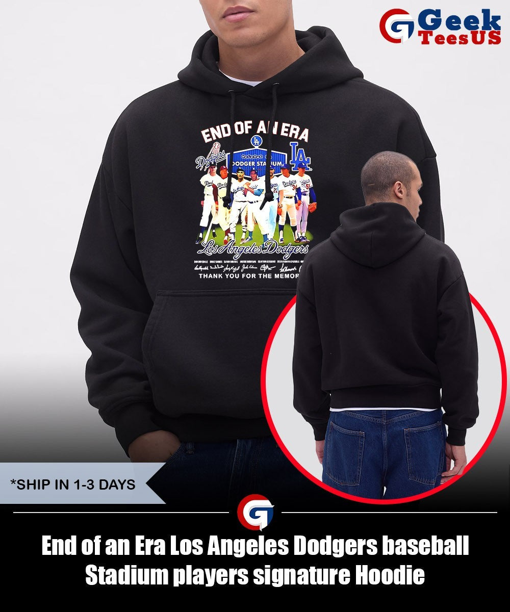 End of an Era Los Angeles Dodgers baseball Stadium players signature shirt