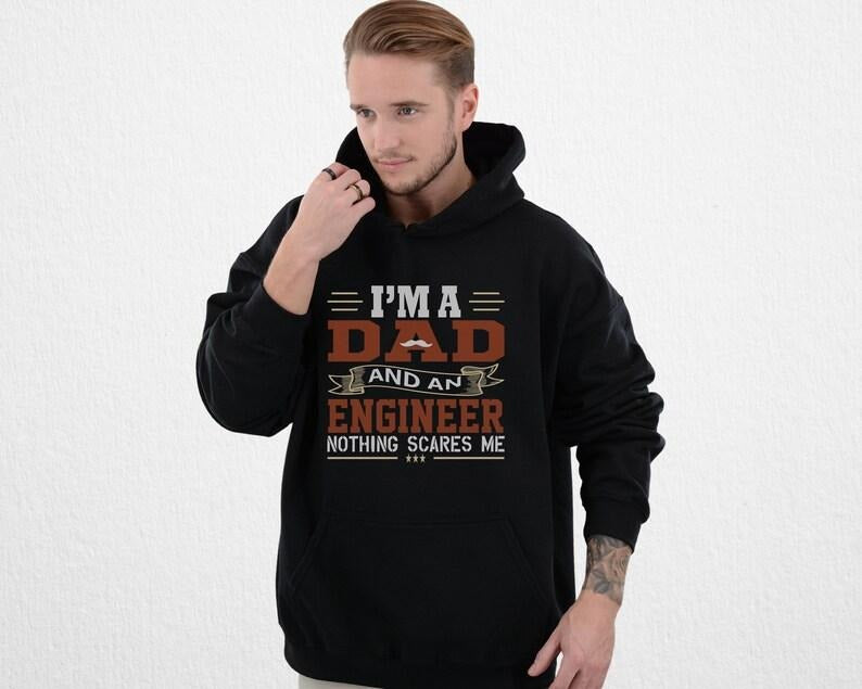 Engineer Dad T Shirt Hoodie Sweater, Father's Day Shirt, Funny Dad Shirt, Gifts for Dad, Husband Gift, Cool Dad Graphic...