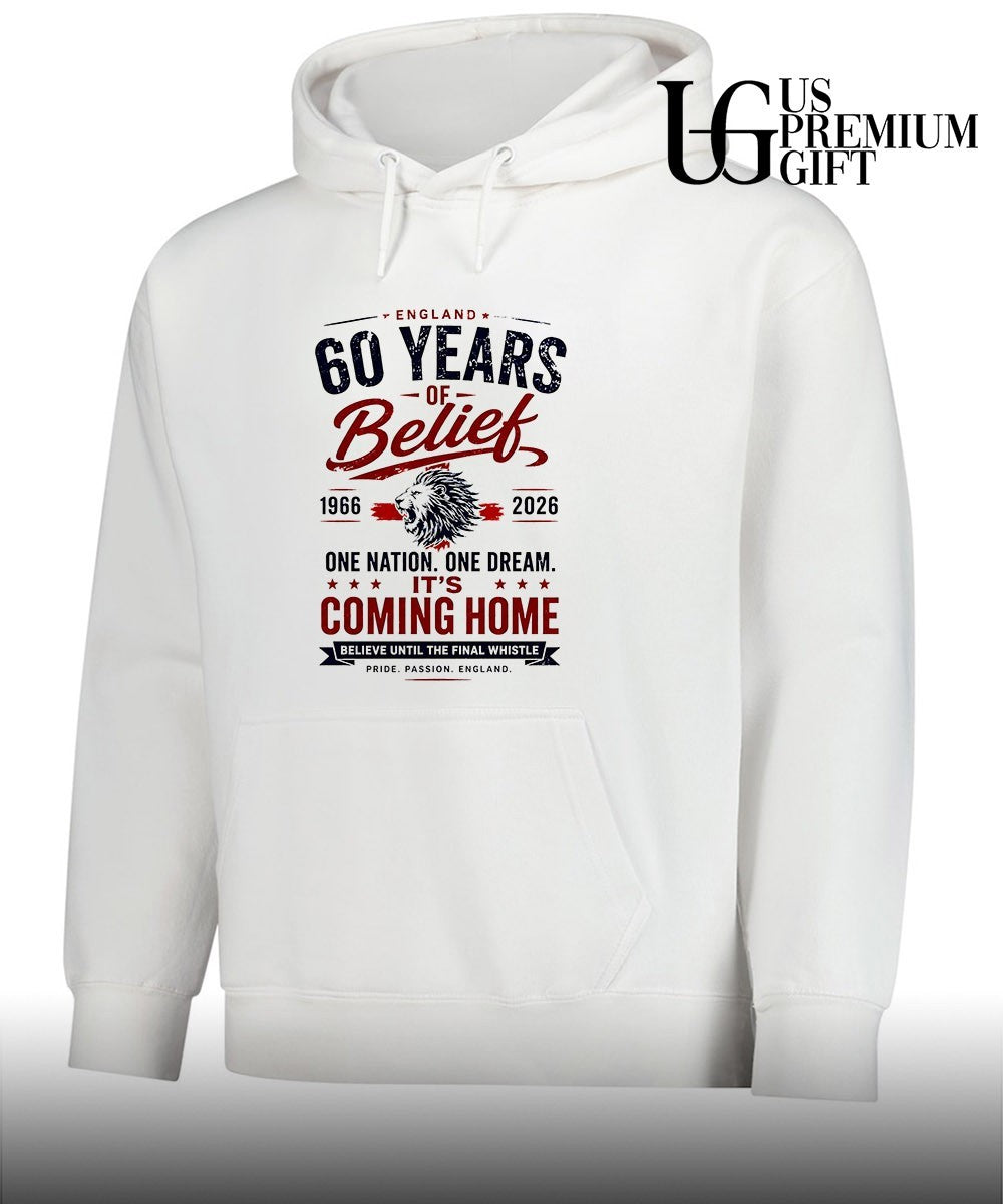 England National Football Team 60 Years of Belief 1966-2026 It’s Coming Home shirt