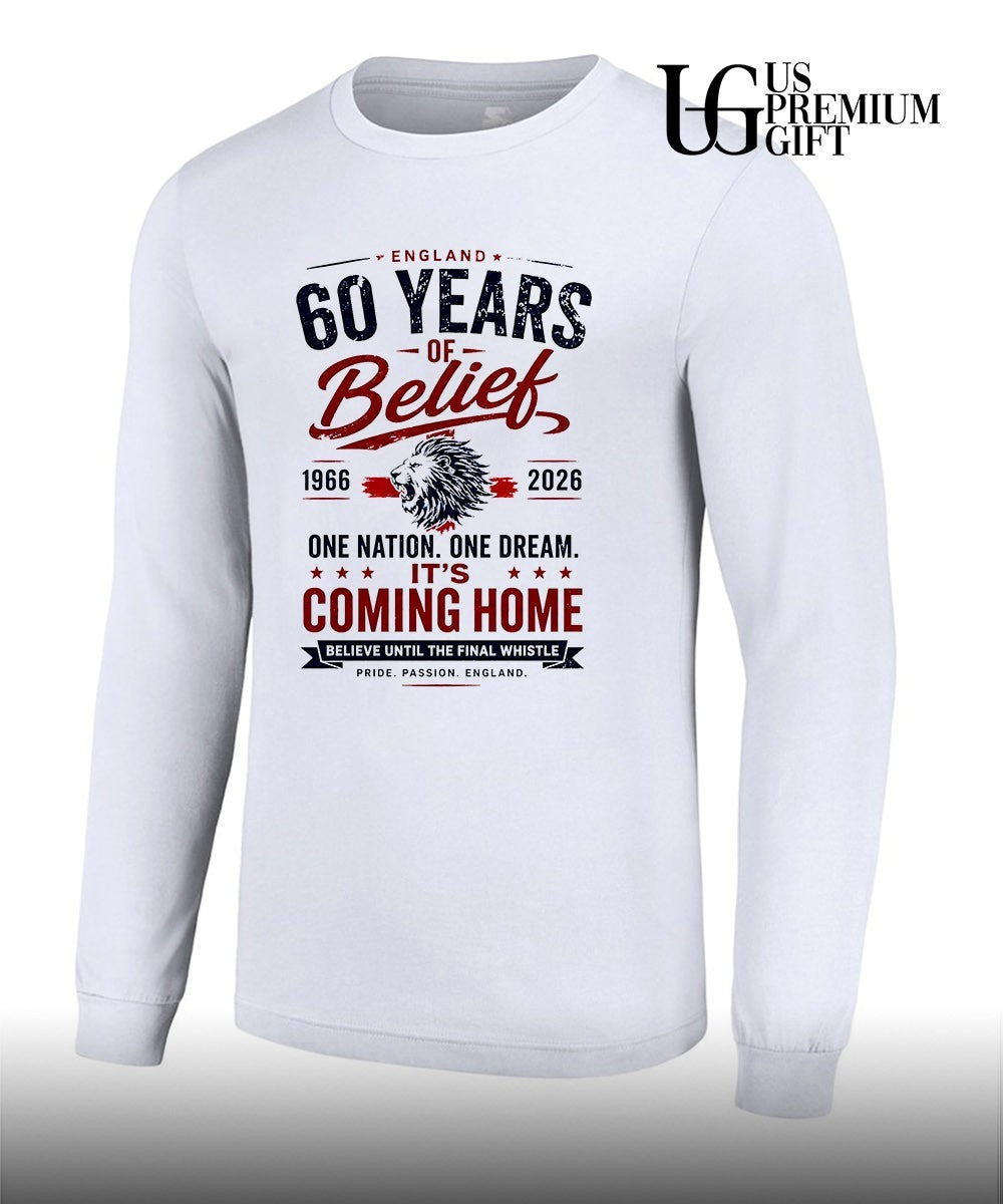England National Football Team 60 Years of Belief 1966-2026 It’s Coming Home shirt