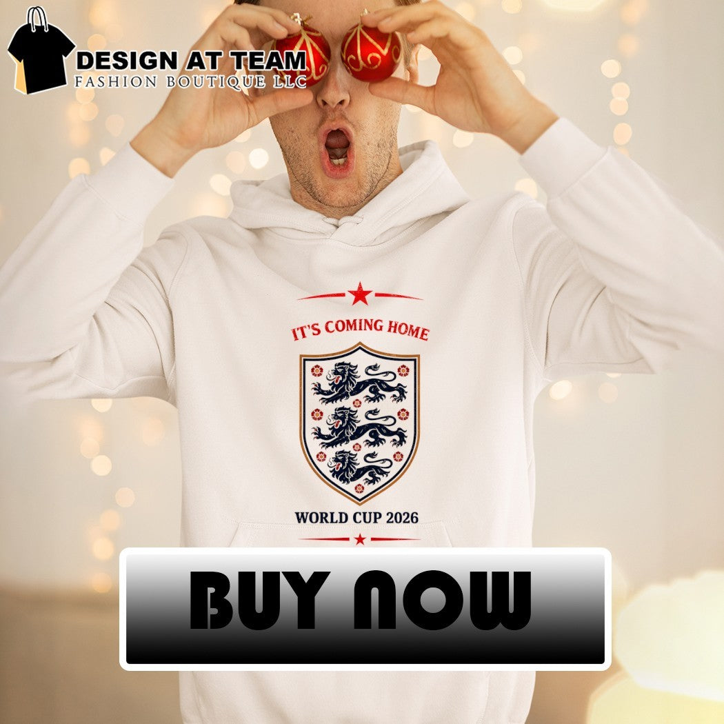 England Soccer Three Lions It’s Coming Home World Cup 2026 shirt