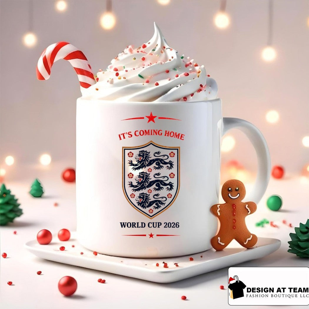 England Soccer Three Lions It’s Coming Home World Cup 2026 shirt
