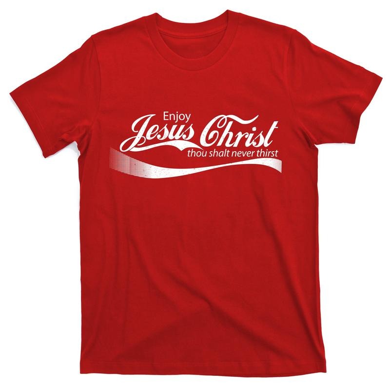 Enjoy Jesus Christ Thou Shalt Never Thirst T-Shirt Cotton Menswear Hoodie, Sweatshirt | HypeDripTees.com