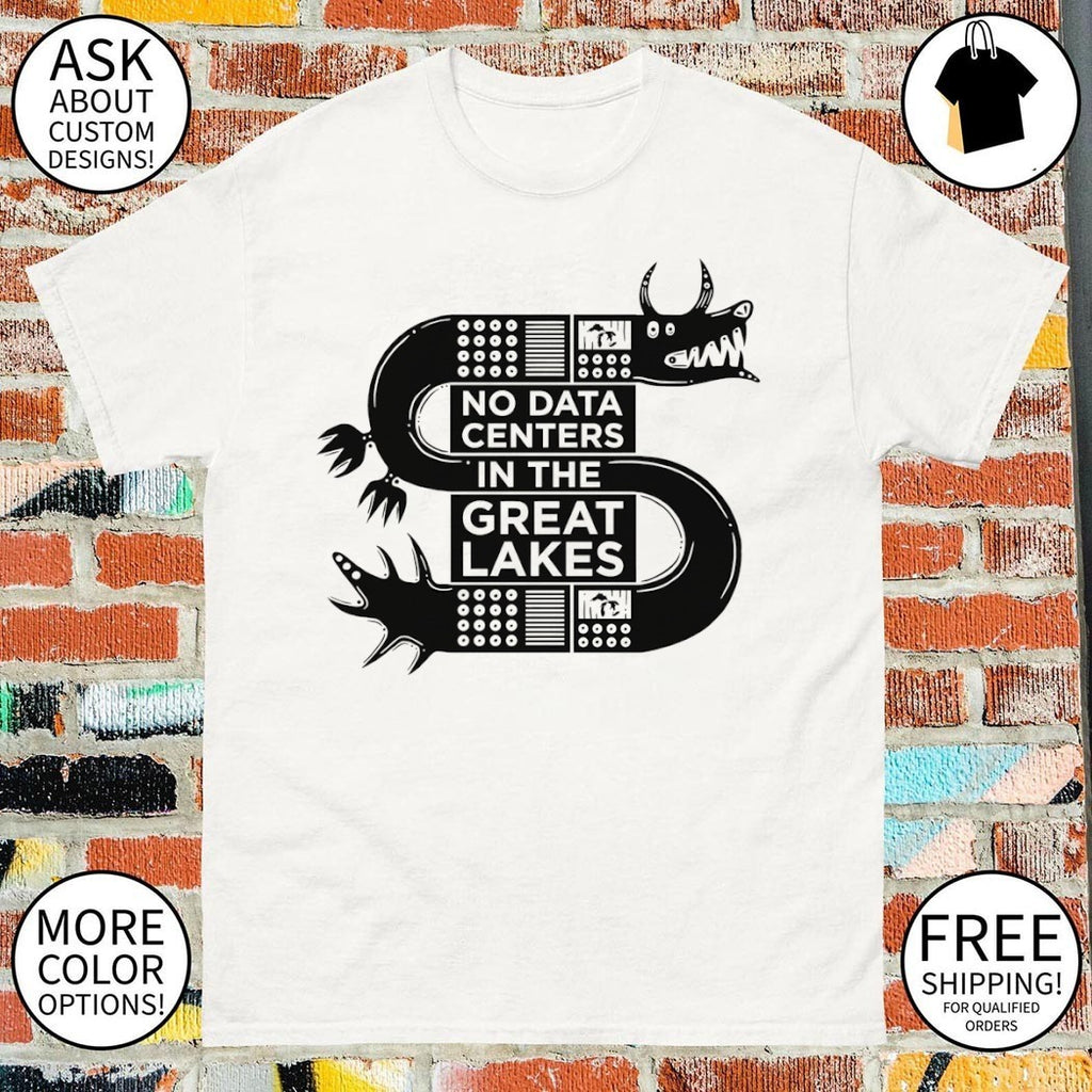 Environmental monster sea creature No Data Centers in the Great Lakes shirt